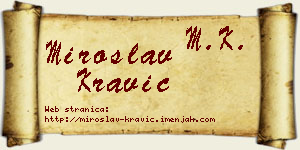 Miroslav Kravić vizit kartica